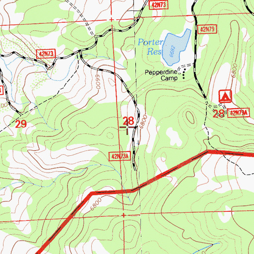 Topographic Map of Warner Mountains, CA