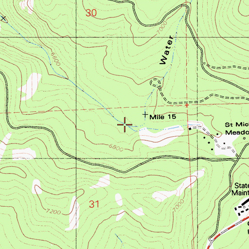 Topographic Map of Water Gulch, CA