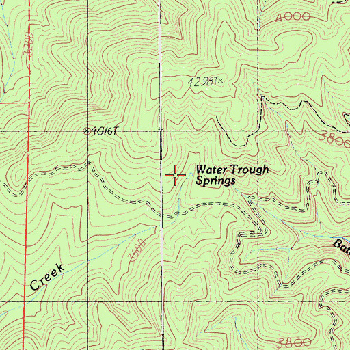 Topographic Map of Water Trough Springs, CA