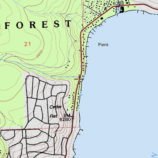 Topographic Map of Watson Creek, CA