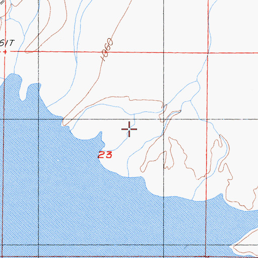Topographic Map of Waucoba Wash, CA
