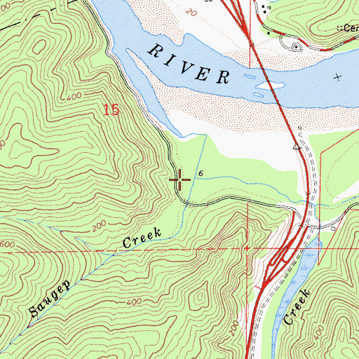Topographic Map of Waukell Creek, CA