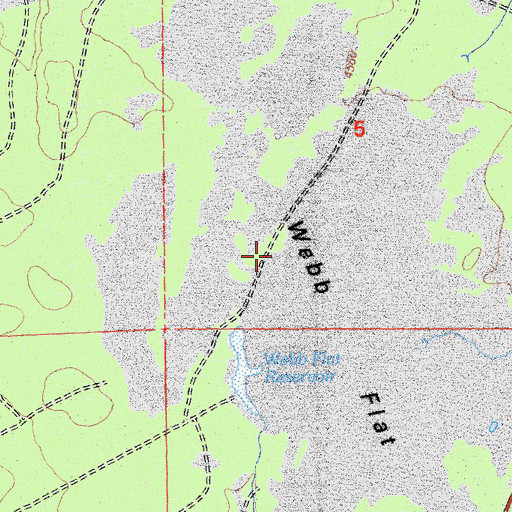 Topographic Map of Webb Flat, CA