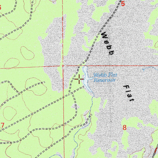 Topographic Map of Webb Flat Reservoir, CA