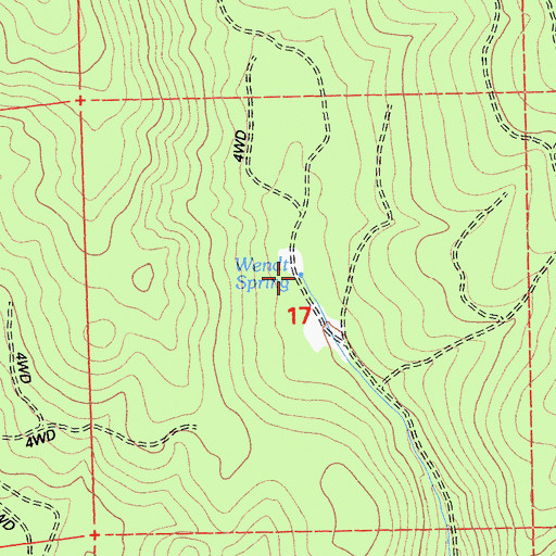 Topographic Map of Wendt Spring, CA