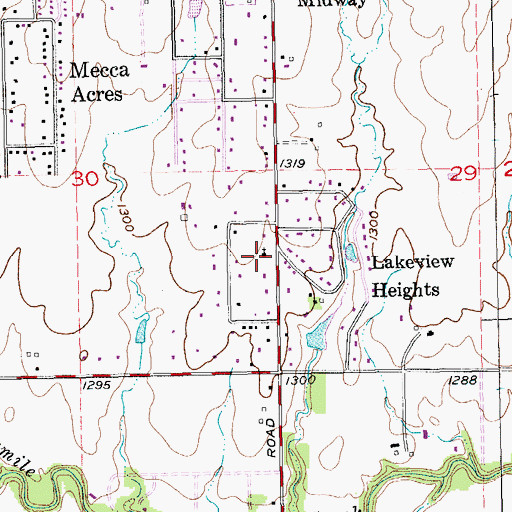 Topographic Map of Andover Baptist Church, KS