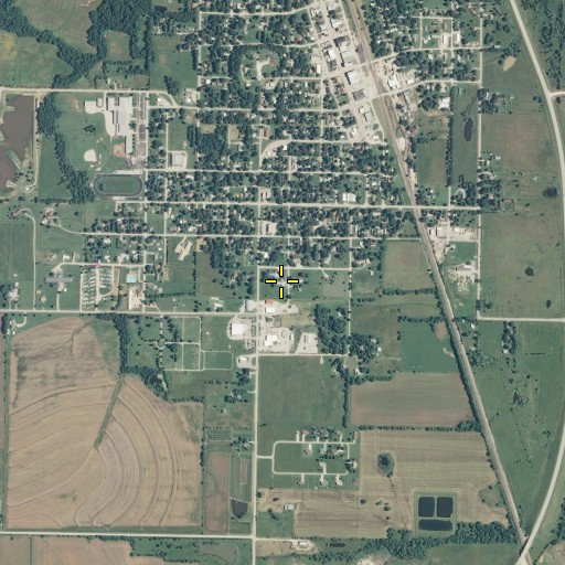 Aerial/Satellite Image of Bykota Southern Baptist Church, KS