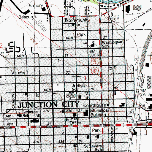 Topographic Map of Church of Christ, KS