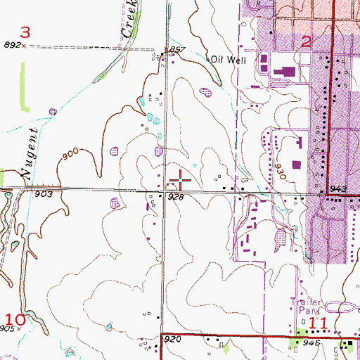 Topographic Map of Church of Christ, KS
