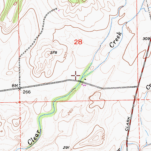 Topographic Map of West Branch Clear Creek, CA