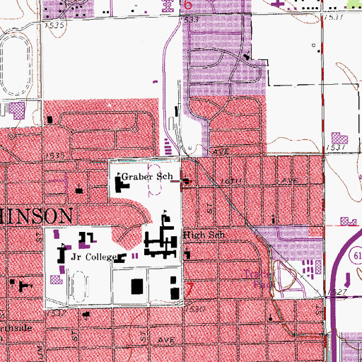 Topographic Map of Community Church of the Brethren, KS