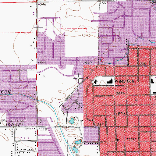 Topographic Map of Cornerstone Community Church, KS