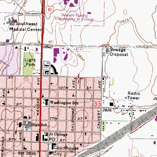 Topographic Map of Deliverance Power House Church of God in Christ, KS