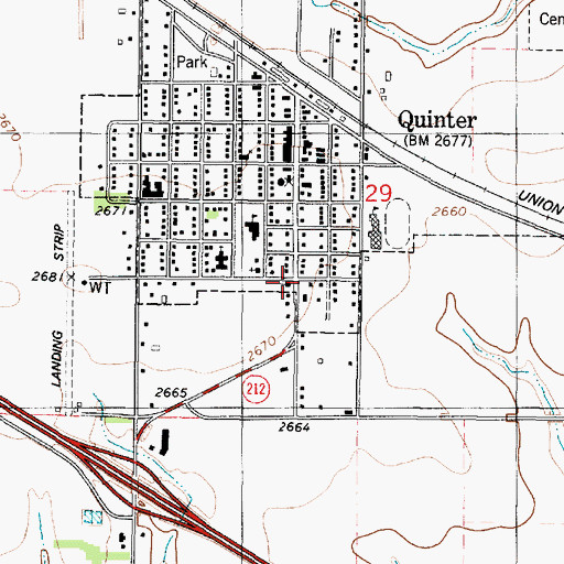 Topographic Map of Dunkard Brethren Church, KS