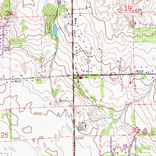 Topographic Map of Faith Baptist Church, KS
