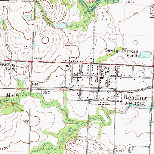 Topographic Map of First Baptist Church, KS