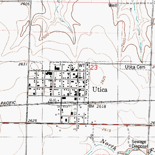 Topographic Map of First Christian Church, KS