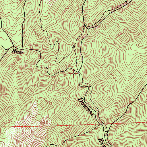 Topographic Map of West Branch Downie River, CA