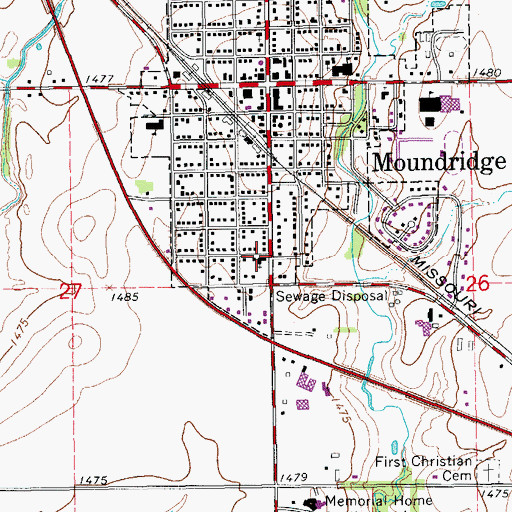 Topographic Map of First Mennonite Church, KS