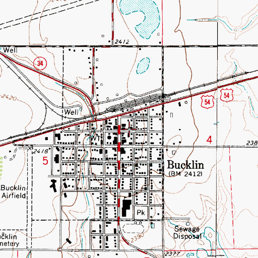 Topographic Map of Free United Methodist Church, KS