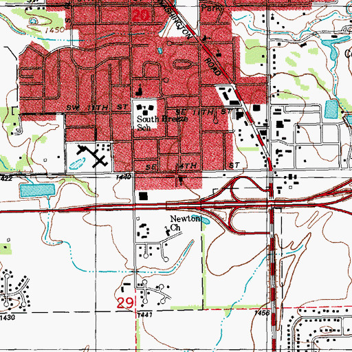 Topographic Map of Kingdom Hall of Jehovah's Witnesses, KS