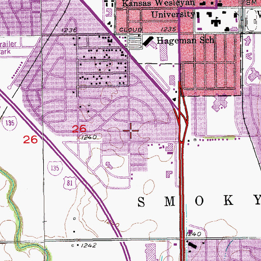 Topographic Map of Kingdom Hall of Jehovah's Witnesses, KS