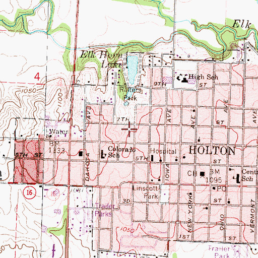 Topographic Map of Kingdom Hall of Jehovah's Witnesses, KS