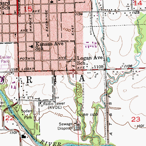 Topographic Map of Kingdom Hall of Jehovah's Witnesses, KS