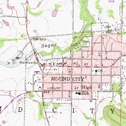 Topographic Map of Kingdom Hall of Jehovah's Witnesses, KS