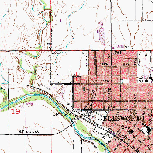 Topographic Map of Kingdom Hall of Jehovah's Witnesses, KS