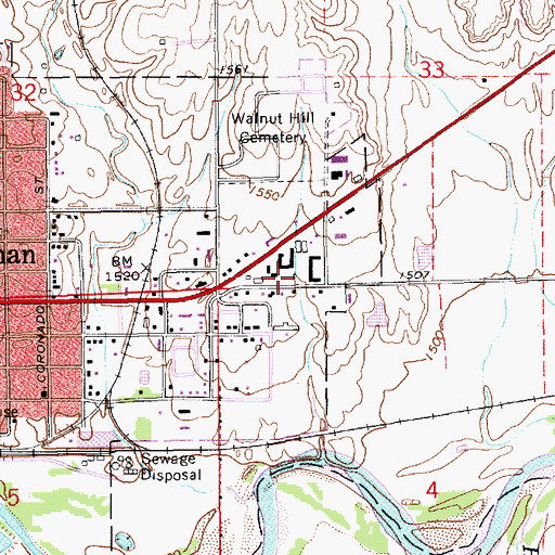 Topographic Map of Kingdom Hall of Jehovah's Witnesses, KS