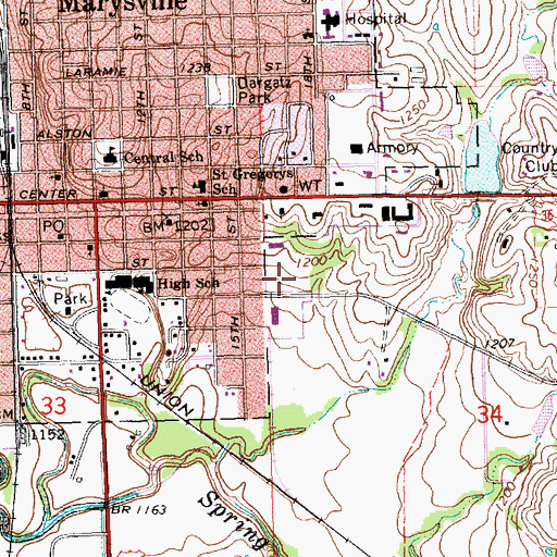 Topographic Map of Kingdom Hall of Jehovah's Witnesses, KS