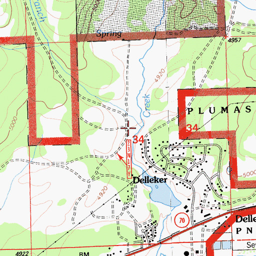 Topographic Map of West Branch Humbug Creek, CA