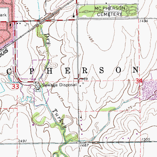 Topographic Map of Kingdom Hall of Jehovah's Witnesses, KS