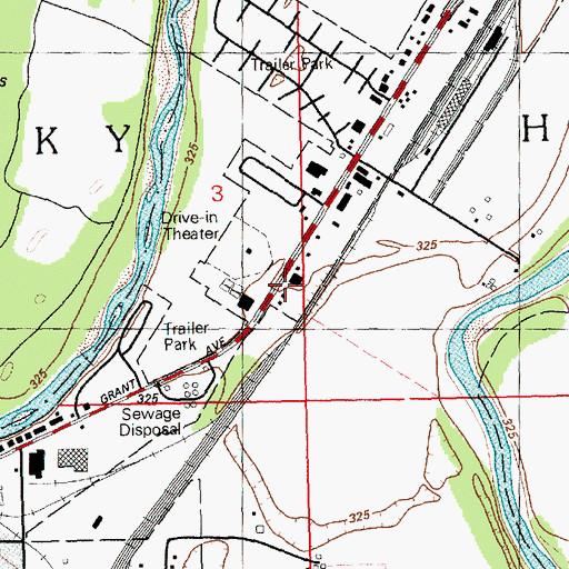 Topographic Map of Korean Grace Baptist Church, KS