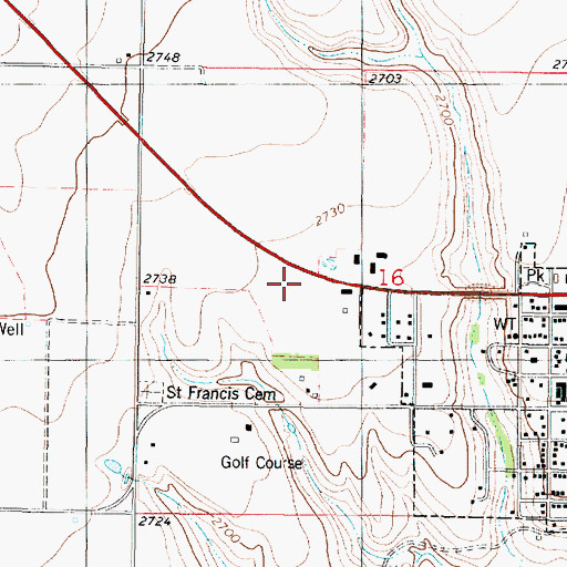 Topographic Map of Living Word Fellowship Church, KS