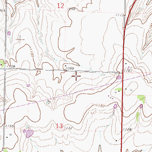 Topographic Map of Lyndon Amish Mennonite Church, KS