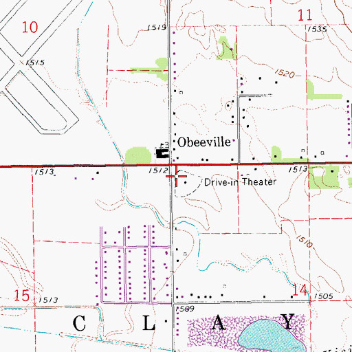 Topographic Map of New Hope Baptist Church, KS