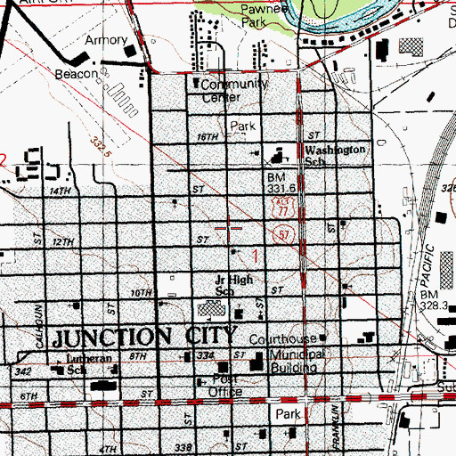 Topographic Map of New Testament Christian Church, KS