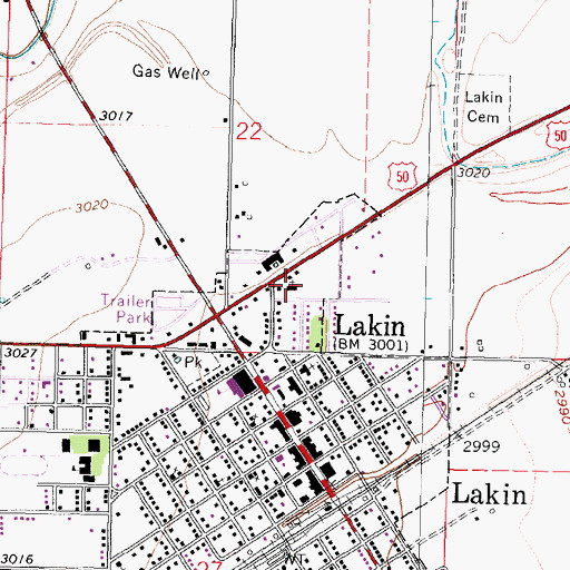 Topographic Map of Saint Anthony's Catholic Church, KS