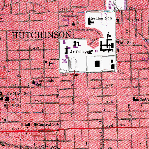Topographic Map of Second Missionary Baptist Church, KS