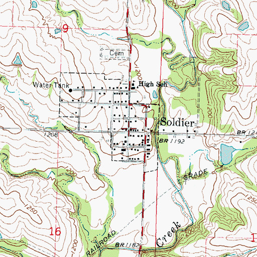 Topographic Map of Soldier Christian Church, KS