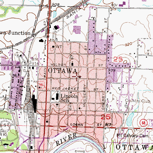 Topographic Map of Temple Victory, KS