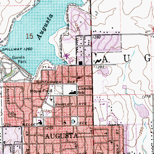Topographic Map of Victory Worship Center, KS