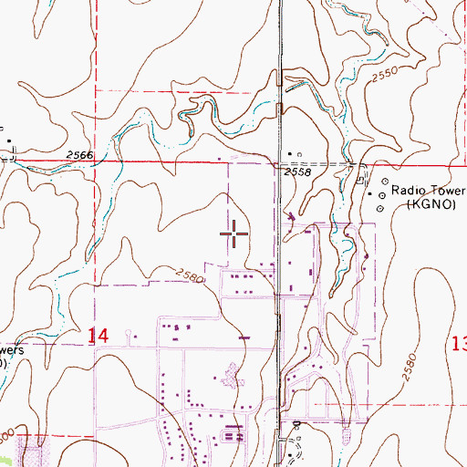 Topographic Map of Abundant Life Family Church, KS