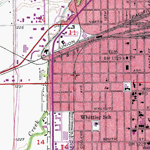 Topographic Map of Allen Chapel African Methodist Episcopal Church, KS