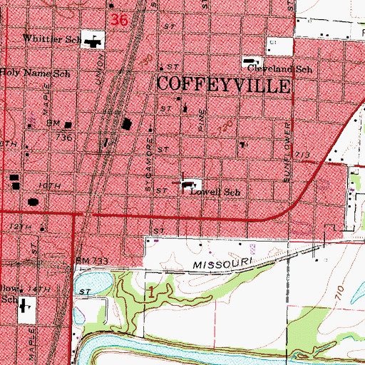 Topographic Map of Amazing Grace Chapel, KS