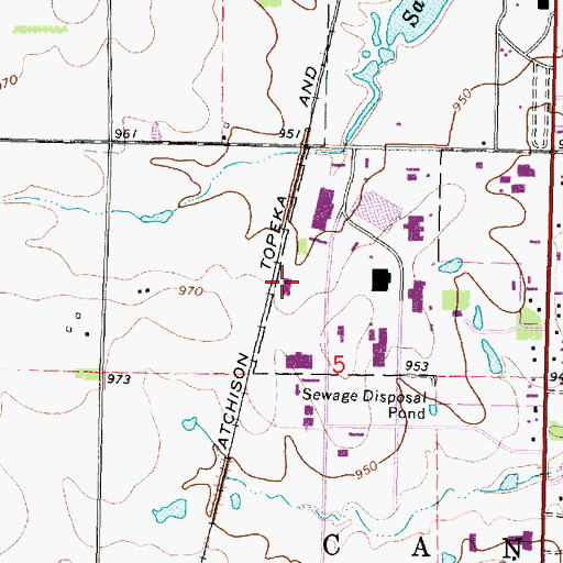 Topographic Map of Ambassador Christian Church, KS