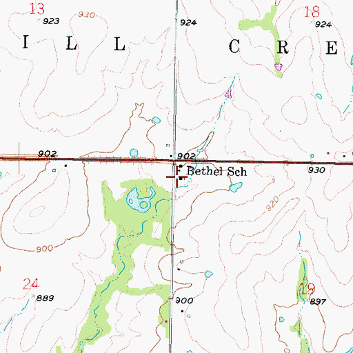 Topographic Map of Bethal Community Church, KS