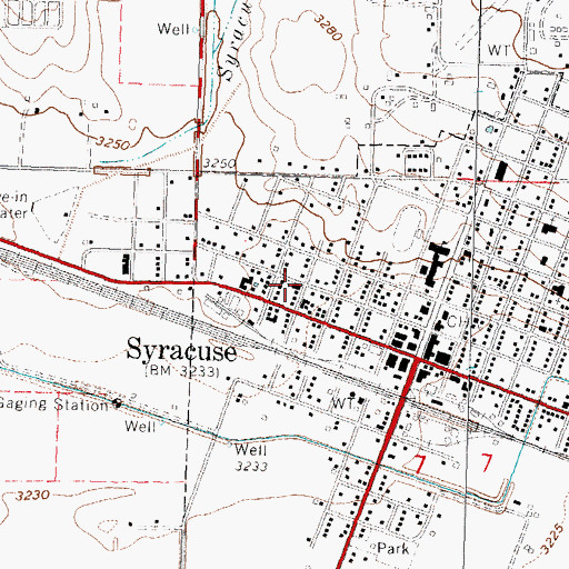 Topographic Map of Bible Baptist Church, KS
